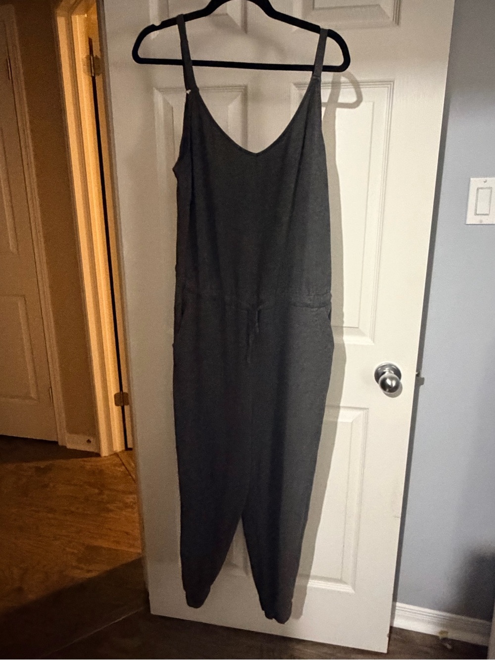 Torrid Charcoal Gray Women's Jumpsuit - Spaghetti Straps & jogger style.